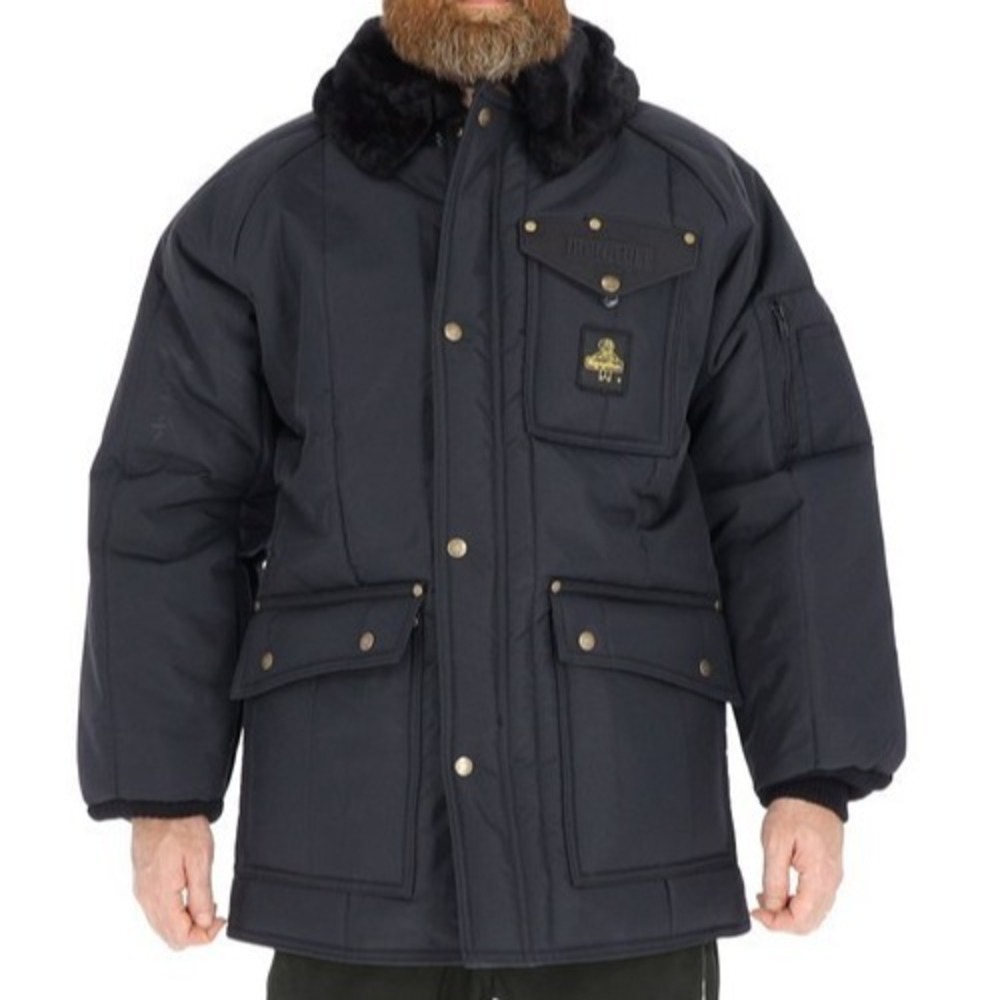 RefrigiWear Mens Iron-Tuff Workwear Jacket & Hood Sz M Black Siberian Insulated